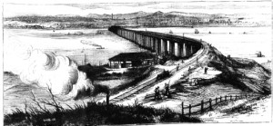 The Tay Bridge from Tayside (The Graphic, 3 January 1880)